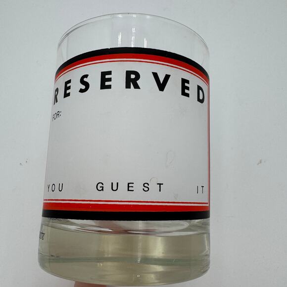 Vintage TASTESETTER Sigma DOF "RESERVED" You Guest It Glasses - Picture 4 of 9